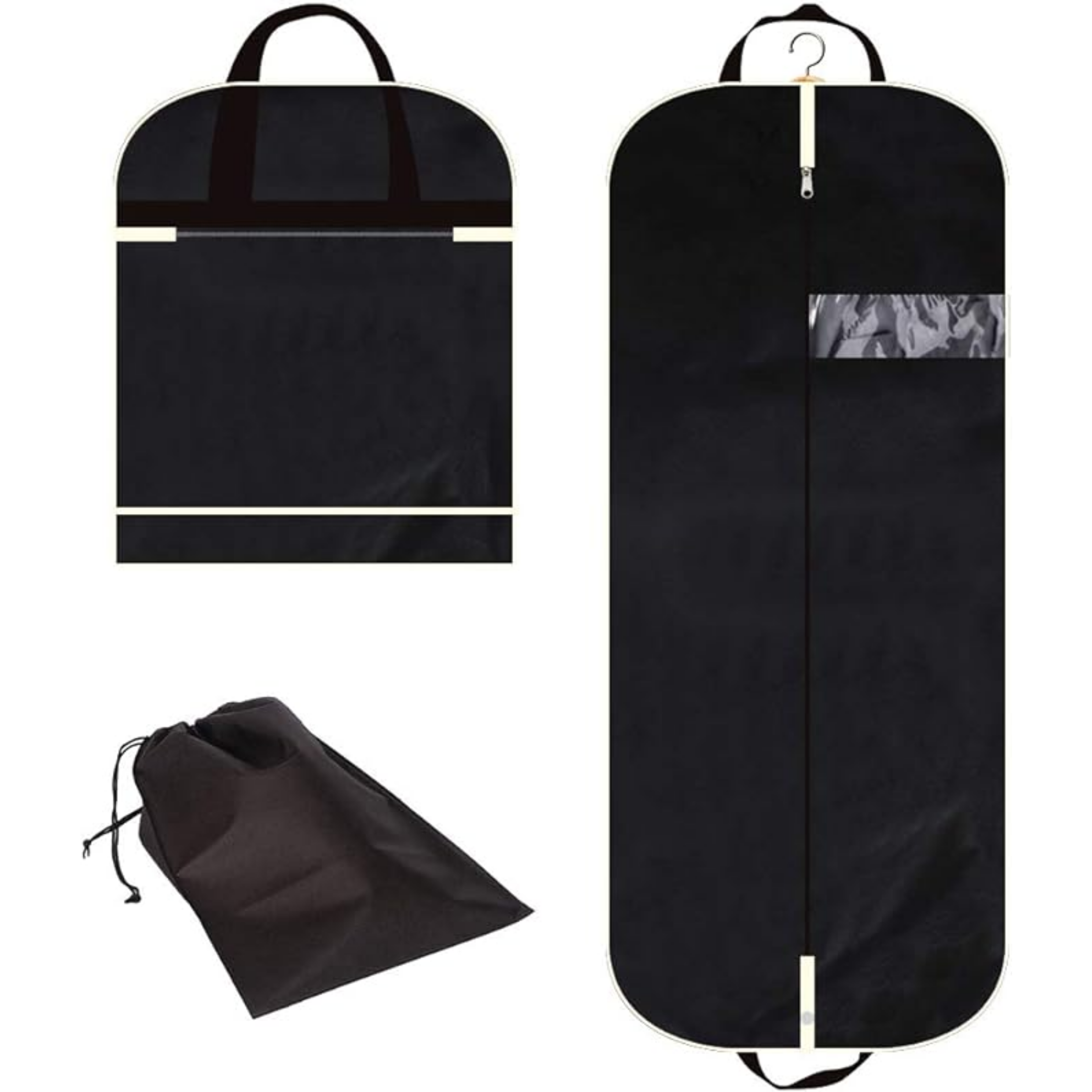 54" Garment Bag with Extra Large Pockets for Travel, Gusseted Suit Cover Mens Womens Foldable Hanging Bags for Clothes Shirts Dresses Coats - Horizon Bliss