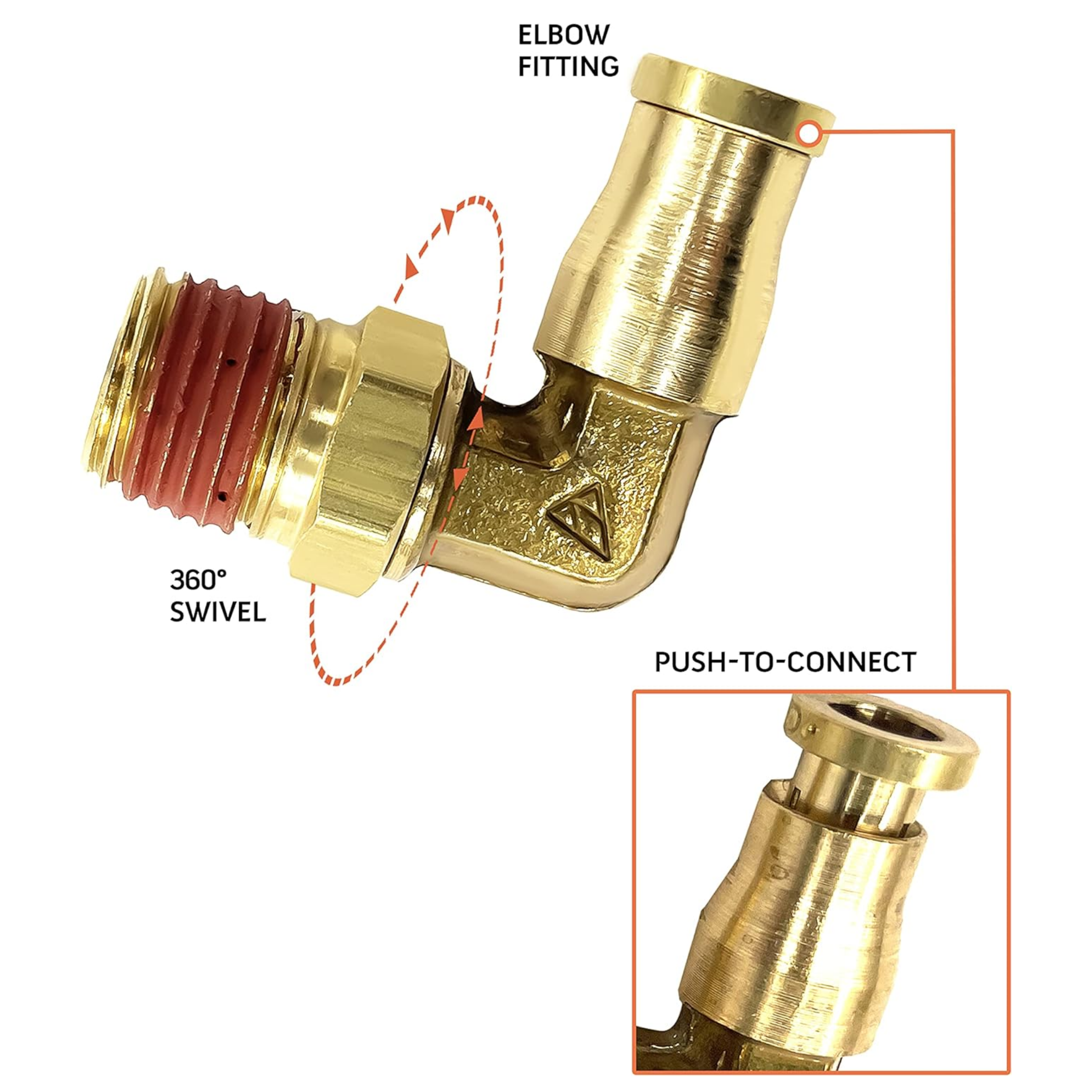 Air Line Service Kit for Air Bags Suspension Kit Fittings, 1/4 NPT Elbow Fitting, 16 Feet Tubing, Air Inflation Valve Schrader Union Tee (Push to Connect) Air Bags for Trucks Fittings TR2012AS - Horizon Bliss