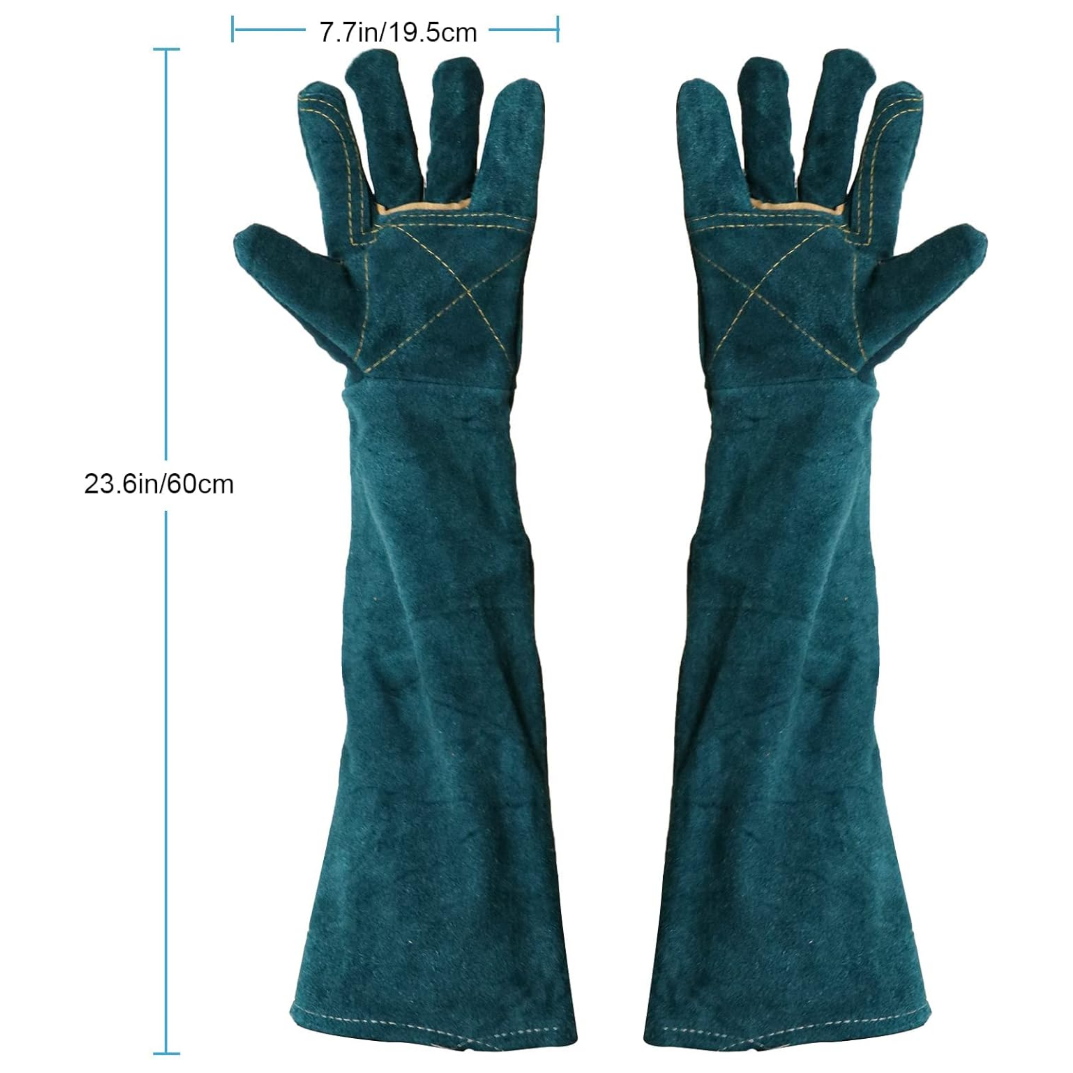 Animal Handling Gloves Bite Proof Reinforced Leather for Dog Training Cat Scratch Falcon Reptile Grabbing Snake - Horizon Bliss