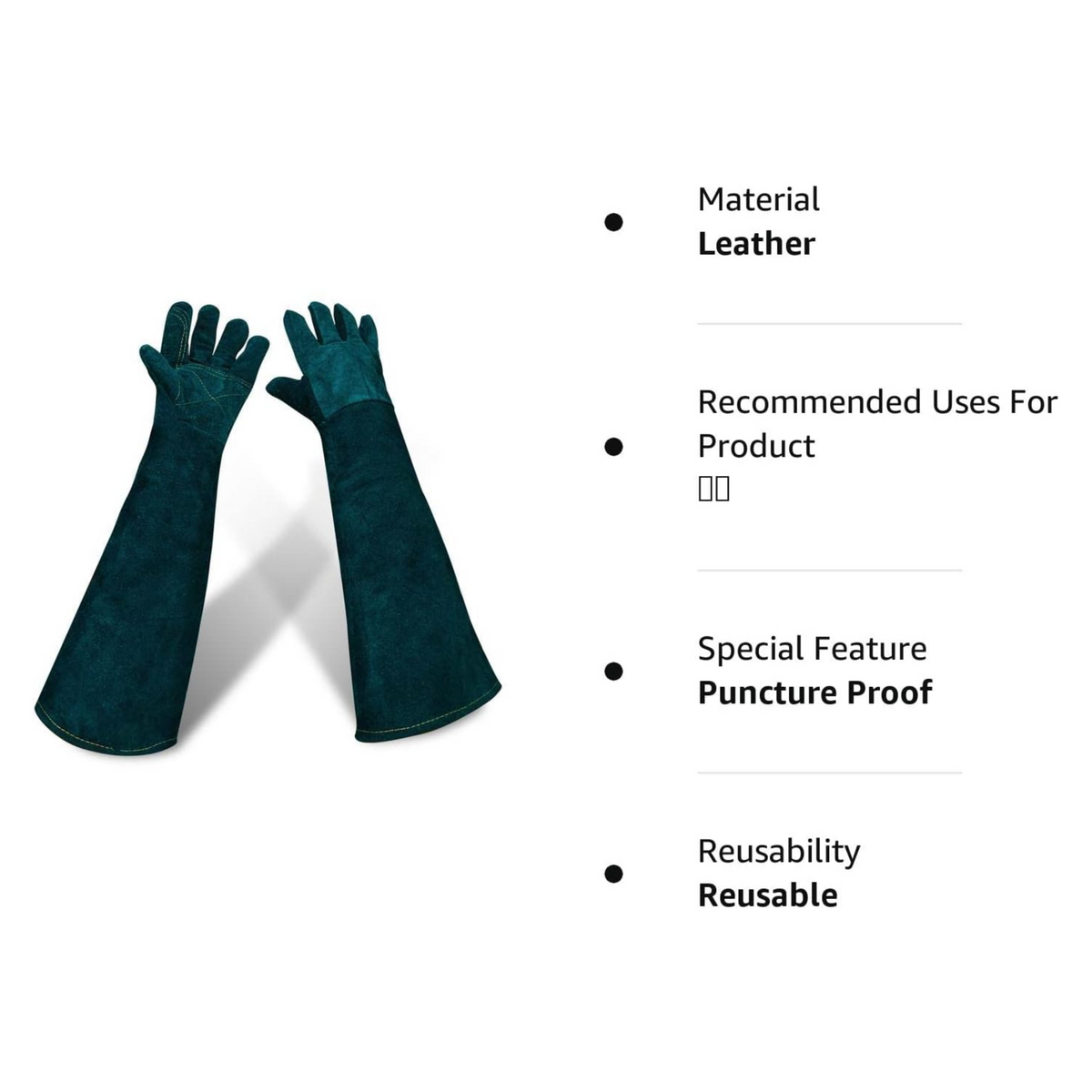 Animal Handling Gloves Bite Proof Reinforced Leather for Dog Training Cat Scratch Falcon Reptile Grabbing Snake - Horizon Bliss