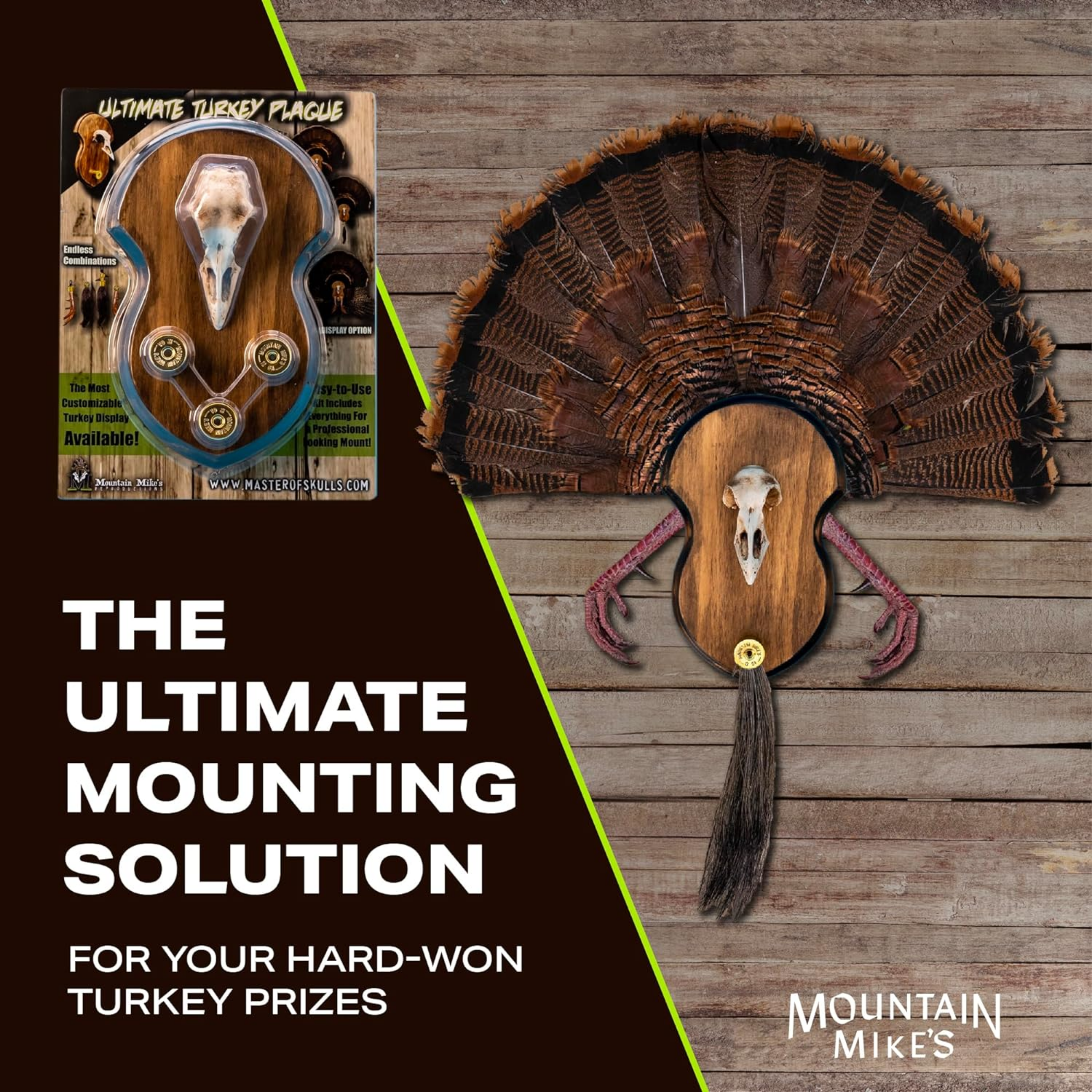 Ultimate Turkey Mounting Kit, Plaque, Beard, Fan, Universal (Model: MMR UTP) - Horizon Bliss