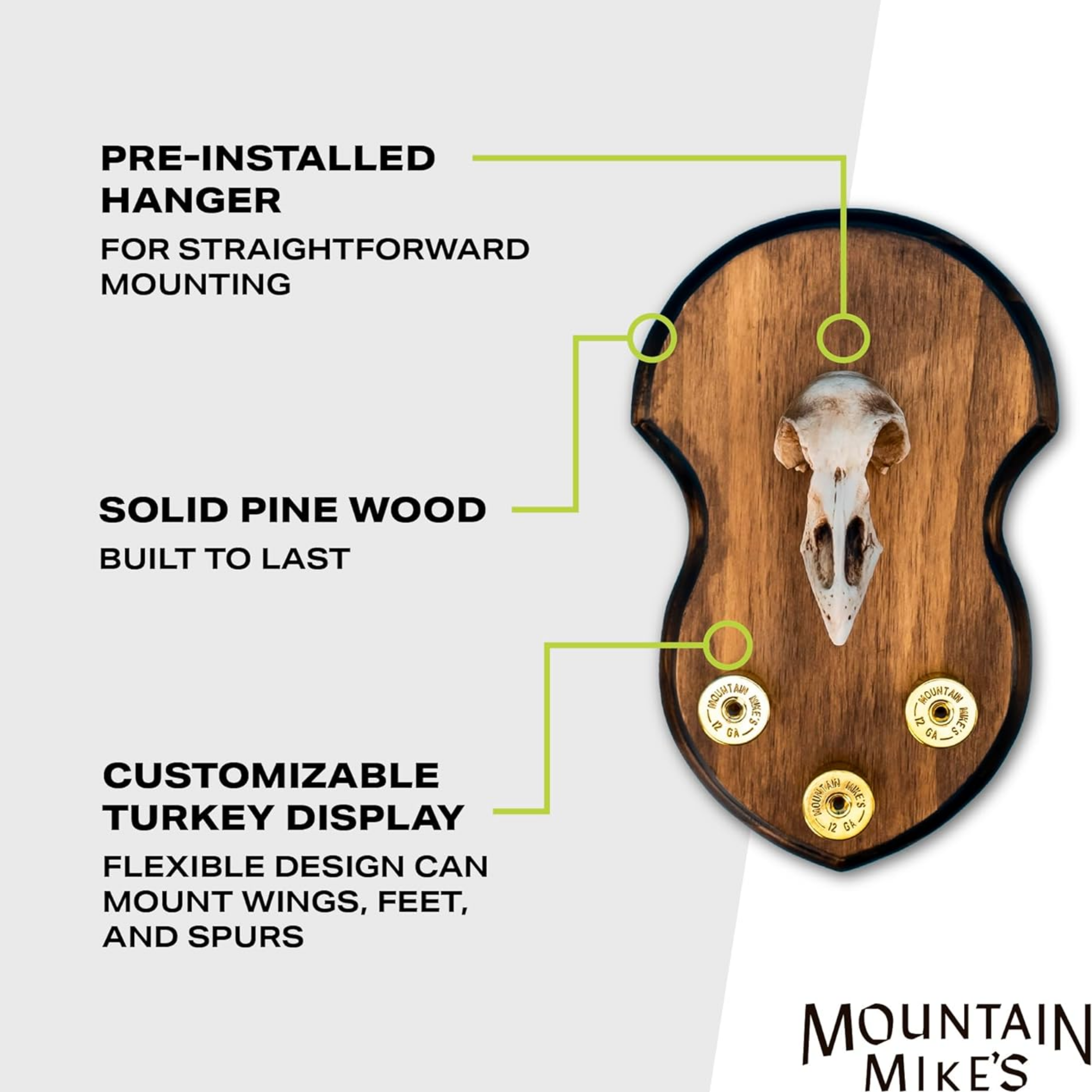 Ultimate Turkey Mounting Kit, Plaque, Beard, Fan, Universal (Model: MMR UTP) - Horizon Bliss