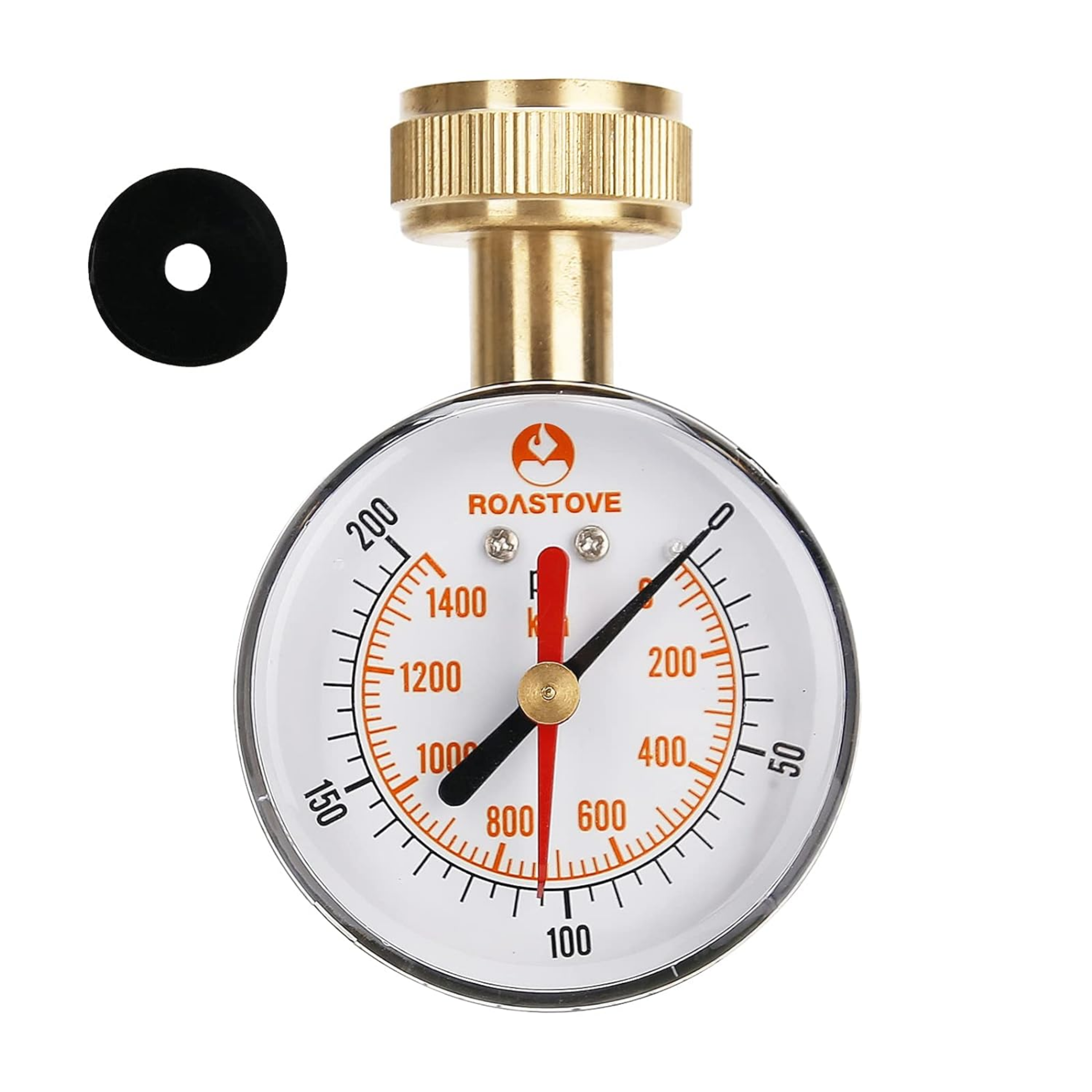 2-1/2" Water Pressure Test Gauge,House Water Pressure Gauge,Garden Hose Pressure Gauge, 3/4" Female Hose Thread, 0-200 psi/kpa with Red Drag Pointer - Horizon Bliss