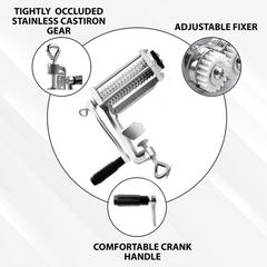 Meat Tenderizer Cuber Heavy Duty Steak Flatten Tool Meat Commercial Tenderizer Tool Meat Grinder Attachment Clamp-on Tenderizer Rolling Meat Tenderizer White - Horizon Bliss