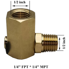 50310 Swivel Joint for Air Hose Reel 1/4'' FPT * 1/4'' MPT 90 Deg Swivel Fitting, 5/16-18G Male/Female - Horizon Bliss