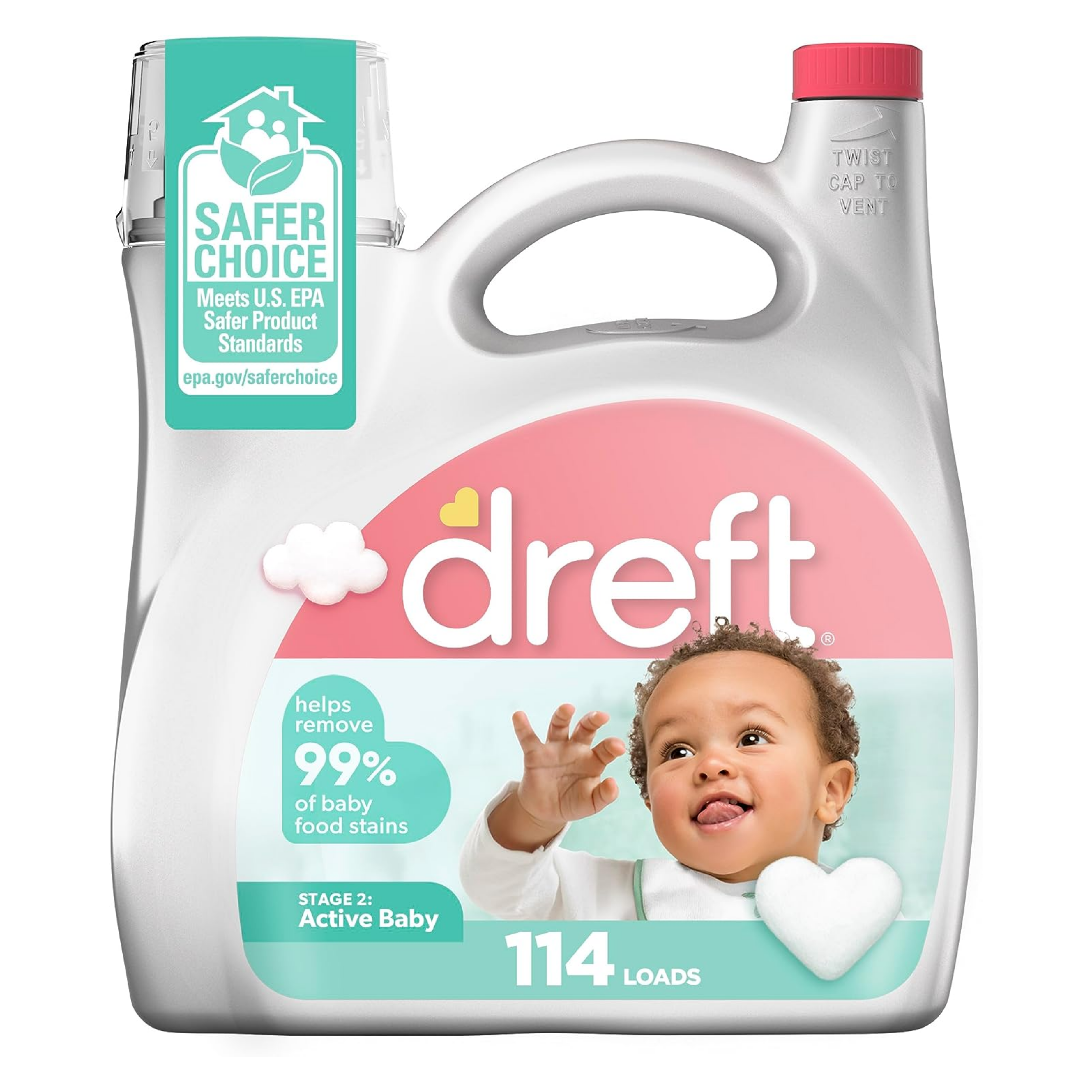 Stage 2: Active Baby Liquid Laundry Detergent 114 Loads 150 fl oz - Horizon Bliss