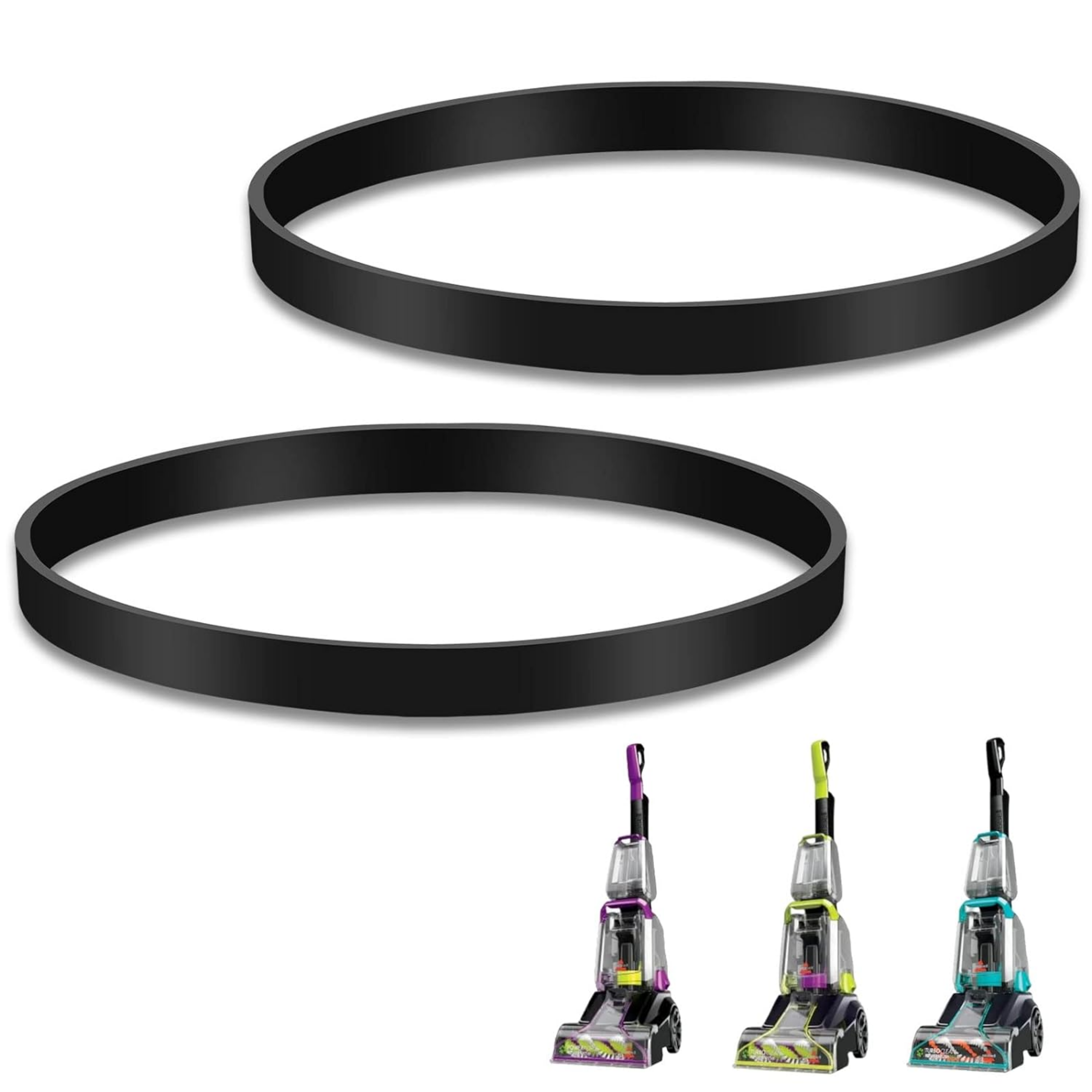 Vacuum Replacement Belts for Bissell Model 2910, 2190W, 2987, 2806, 28062, 28068, 29878, 29879, Fit PowerForce/TurboClean PowerBrush Pet Carpet Cleaner (2 Pack) - Horizon Bliss