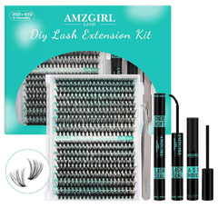 Lash Extension Kit 320Pcs,DIY Individual Lashes Clusters Kit,Lash Bond And Seal,Lash Remover For Eyelashes Extensions,Lash Applicator Tool For False Eyelash Cluster Kit At Home(3040D,D-Mix9-16mm Kit) - Horizon Bliss