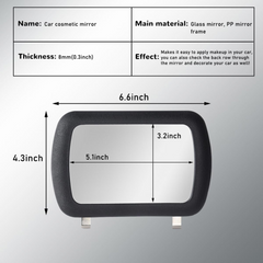 Car Sun Visor Vanity Mirror, Clip-on Automotive Makeup Sun-Shading Mirror, Universal Vehicle Sun Visor Cosmetic Vanity Mirror for Women Girls, Interior Car Accessories - Horizon Bliss