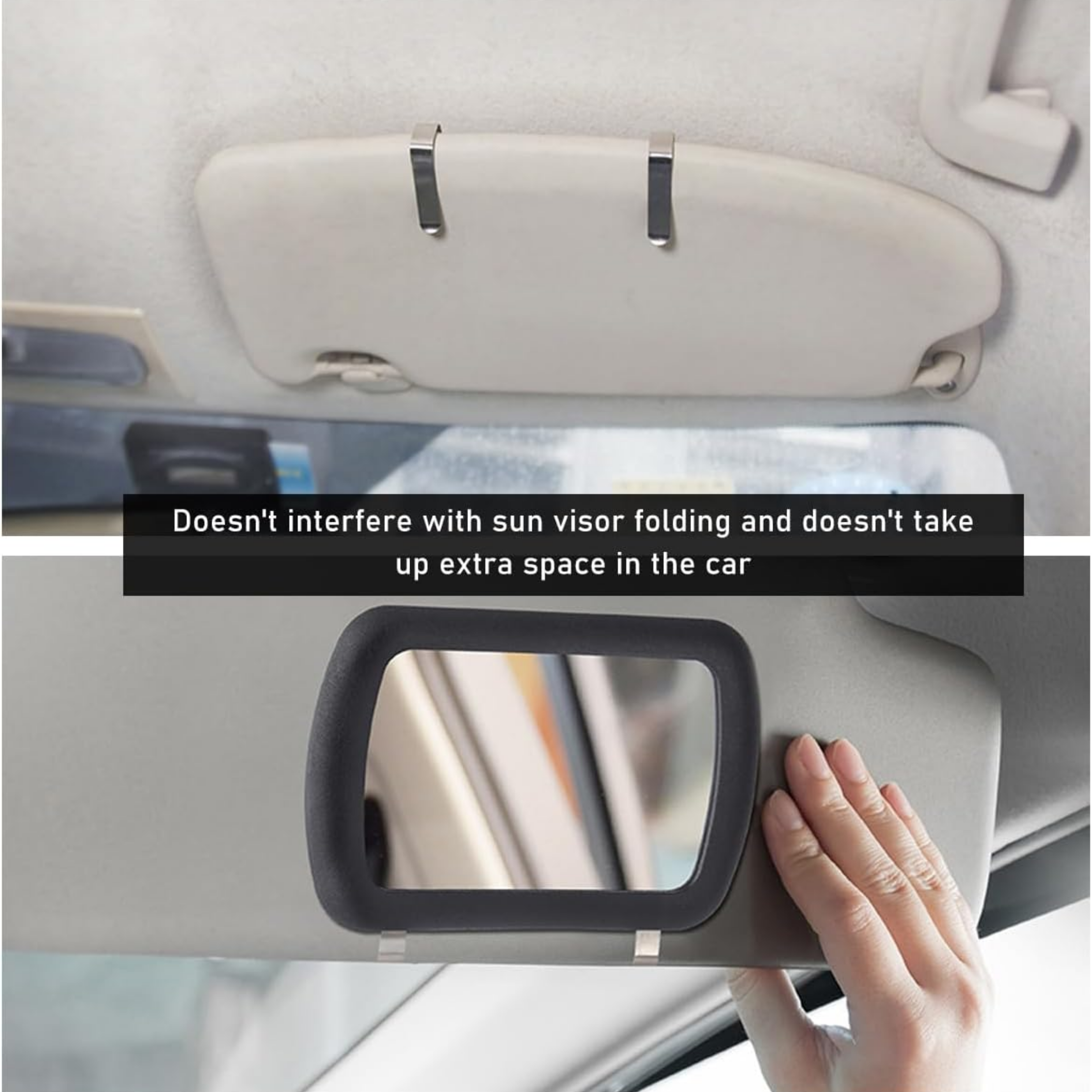 Car Sun Visor Vanity Mirror, Clip-on Automotive Makeup Sun-Shading Mirror, Universal Vehicle Sun Visor Cosmetic Vanity Mirror for Women Girls, Interior Car Accessories - Horizon Bliss