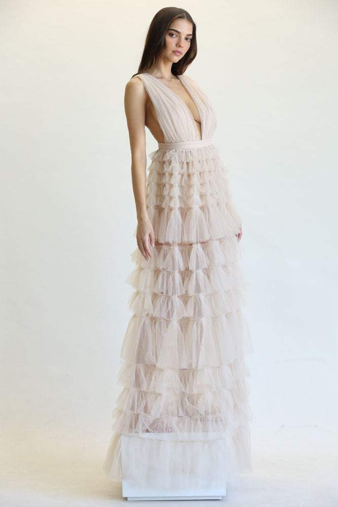 Quanita - Tulle Fabric Dress