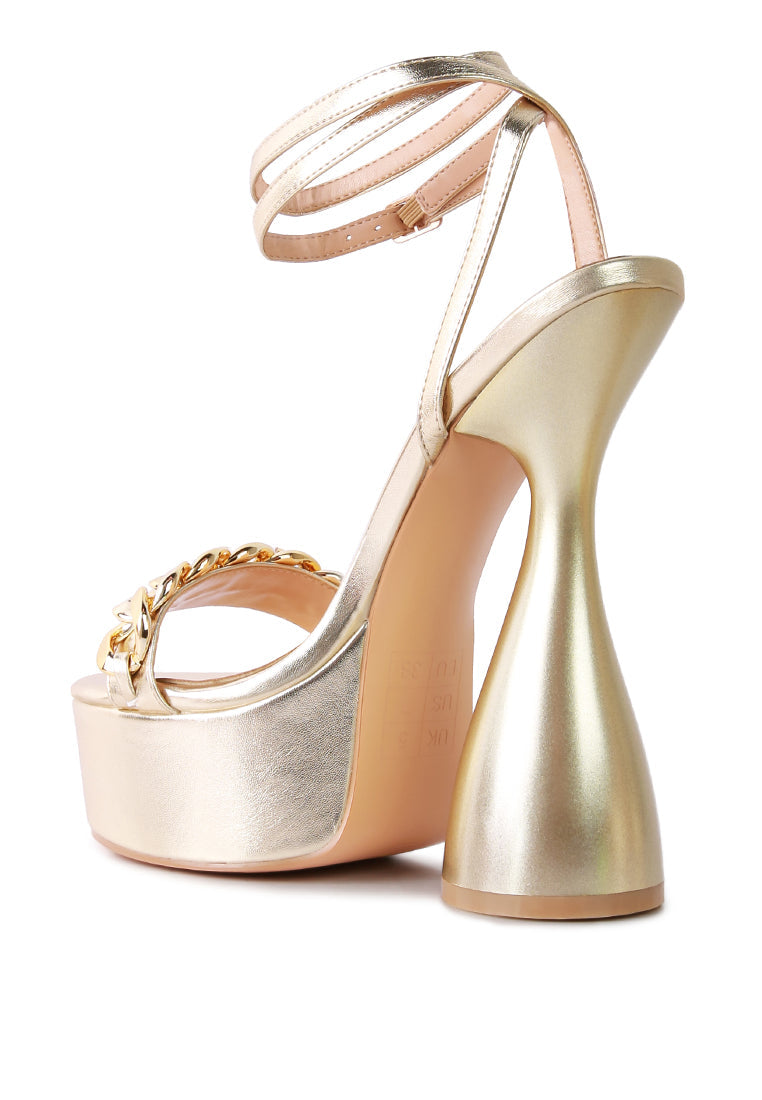 big bash metallic high platform chunky sandals - Horizon Bliss