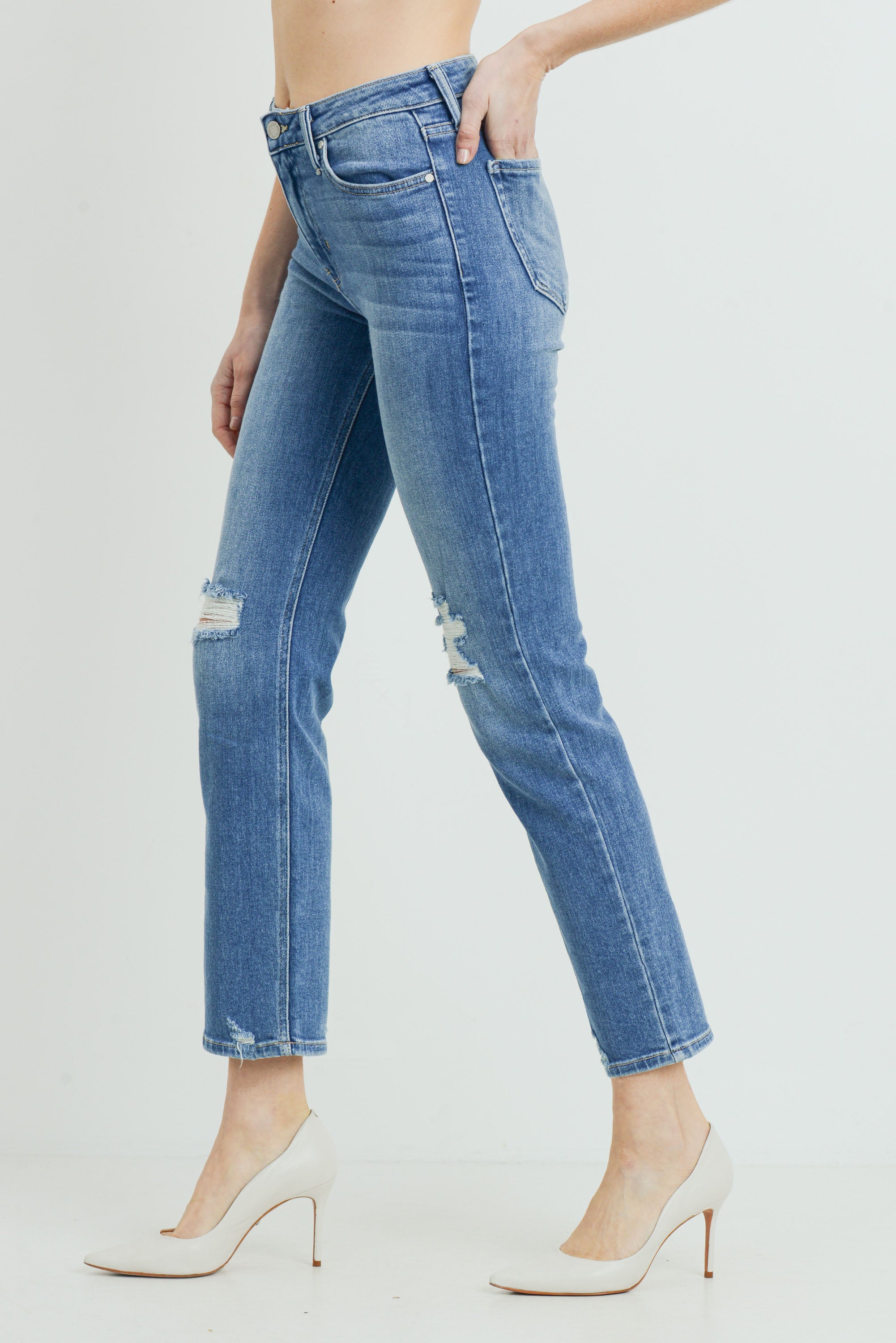 JUST BLACK DENIM STRAIGHT LEG WEEKEND JEAN - Horizon Bliss