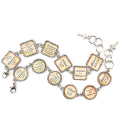 To the Woman I Love – Personalized Charm Bracelet, Square Antique - Horizon Bliss