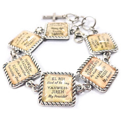 Jesus' I AM Statements Glass Scripture Charm Bracelet – Christian - Horizon Bliss