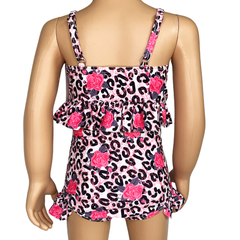 AL Limited Girls 2 piece Leopard Rose Tankini Swimsuit Bathing Suit - Horizon Bliss