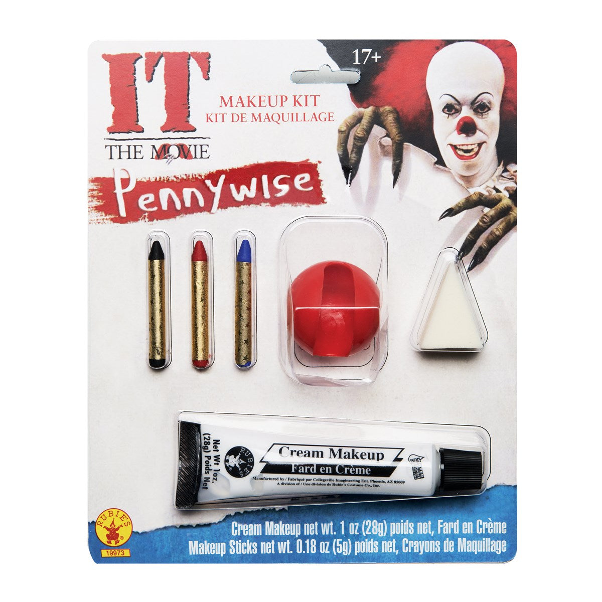 Rubies 274676 Pennywise Clown Make-up Kit- Adult - One Size