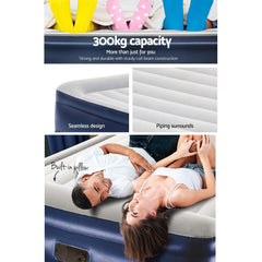 Bestway King Air Bed Inflatable Mattress Sleeping Mat Battery Built-in - Horizon Bliss