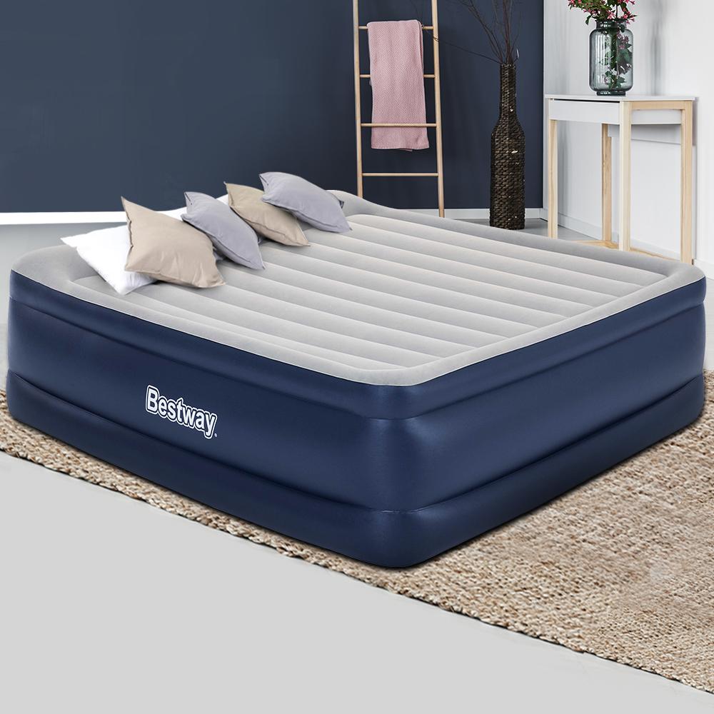 Bestway King Air Bed Inflatable Mattress Sleeping Mat Battery Built-in - Horizon Bliss