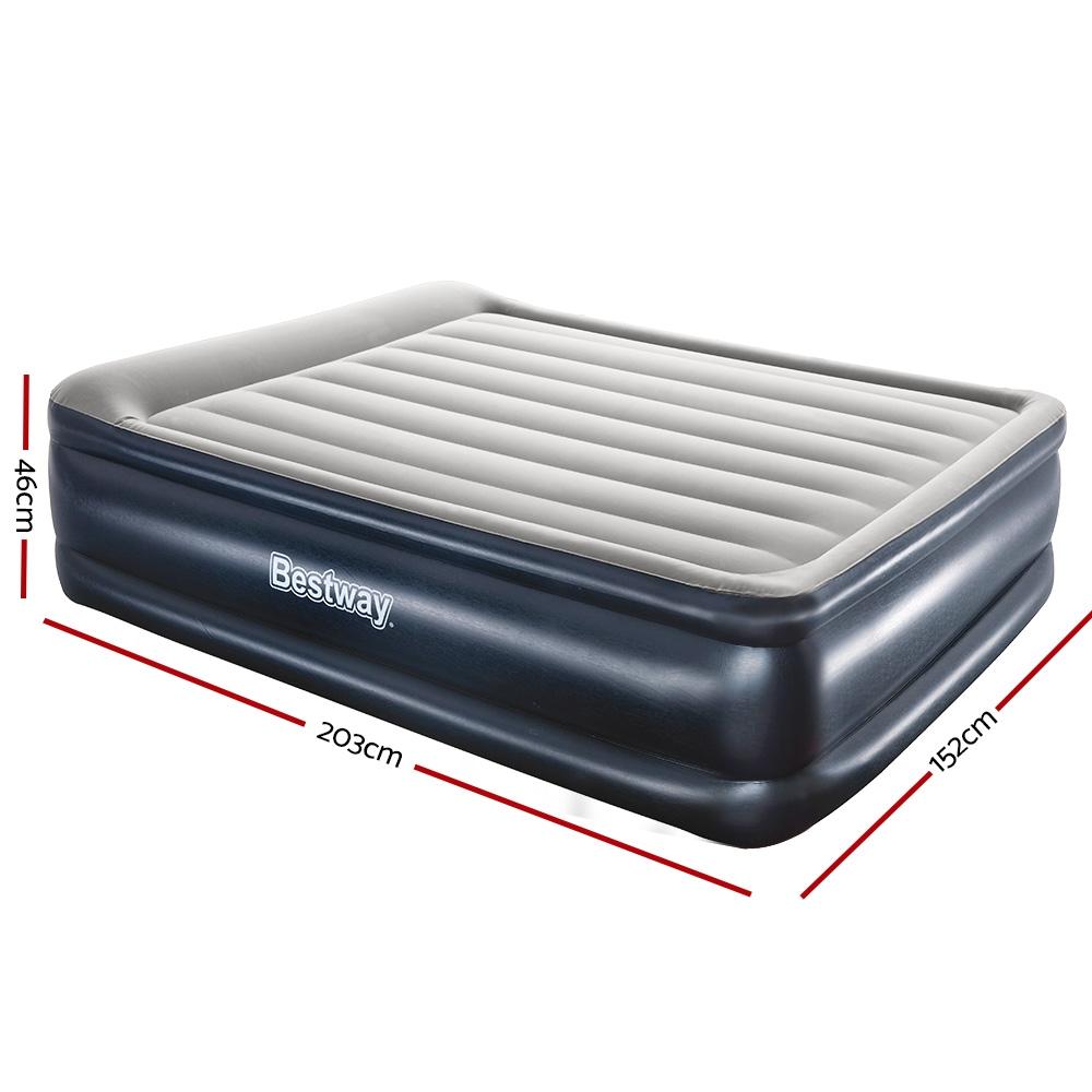 Bestway Queen Air Bed Inflatable Mattress Sleeping Mat Built-in Pump - Horizon Bliss