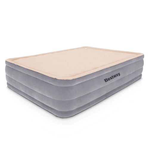 Bestway Queen Size Inflatable Air Mattress - Grey & Beige - Horizon Bliss