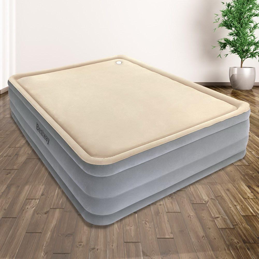 Bestway Queen Size Inflatable Air Mattress - Grey & Beige - Horizon Bliss