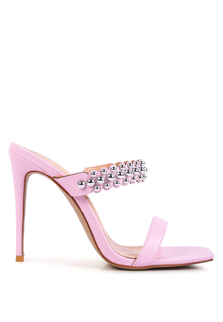 bandy stieletto heel metal stud sandals - Horizon Bliss