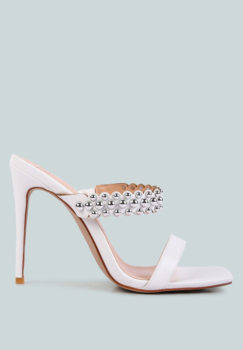 bandy stieletto heel metal stud sandals - Horizon Bliss