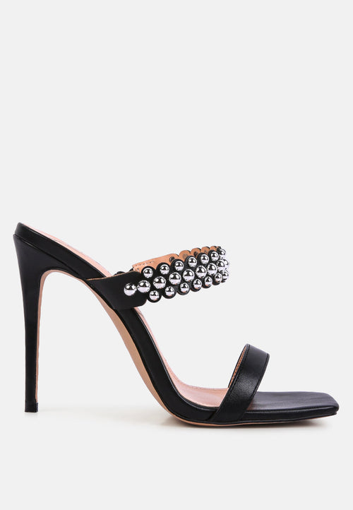 bandy stieletto heel metal stud sandals - Horizon Bliss