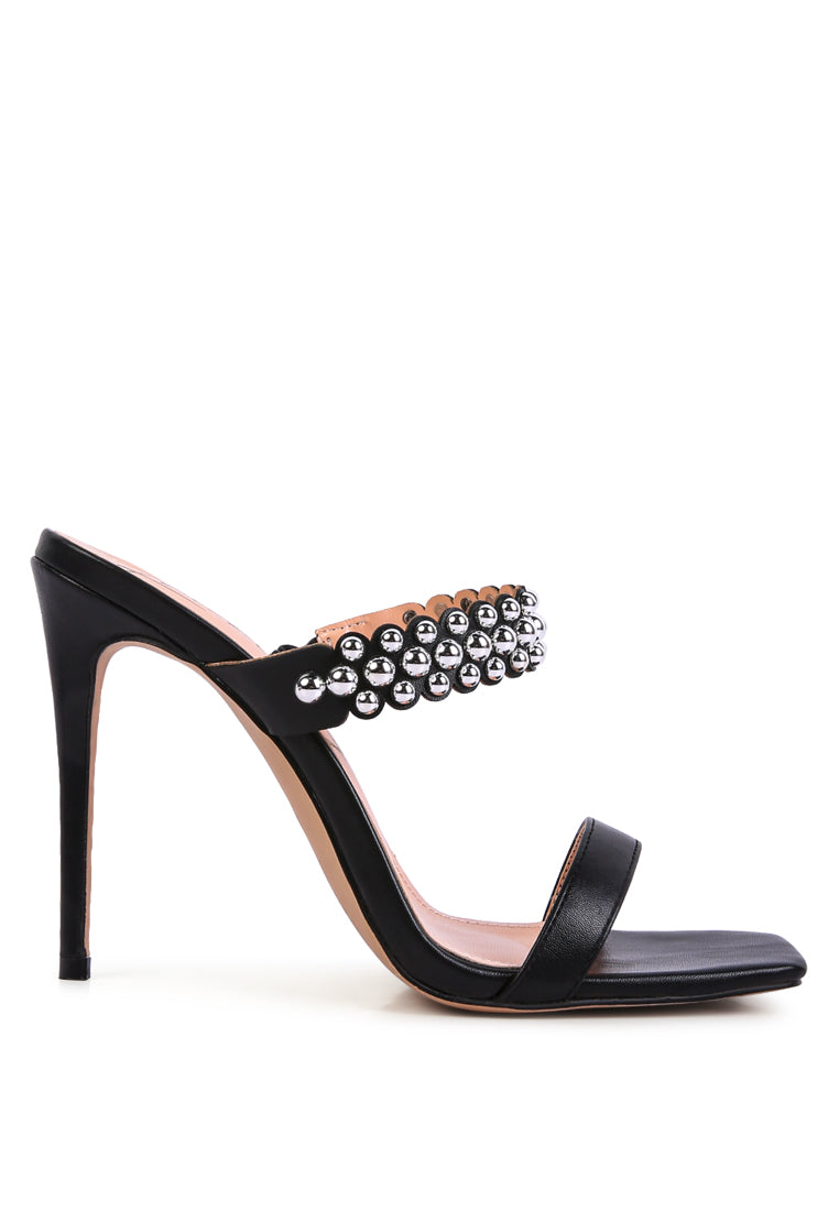 bandy stieletto heel metal stud sandals - Horizon Bliss