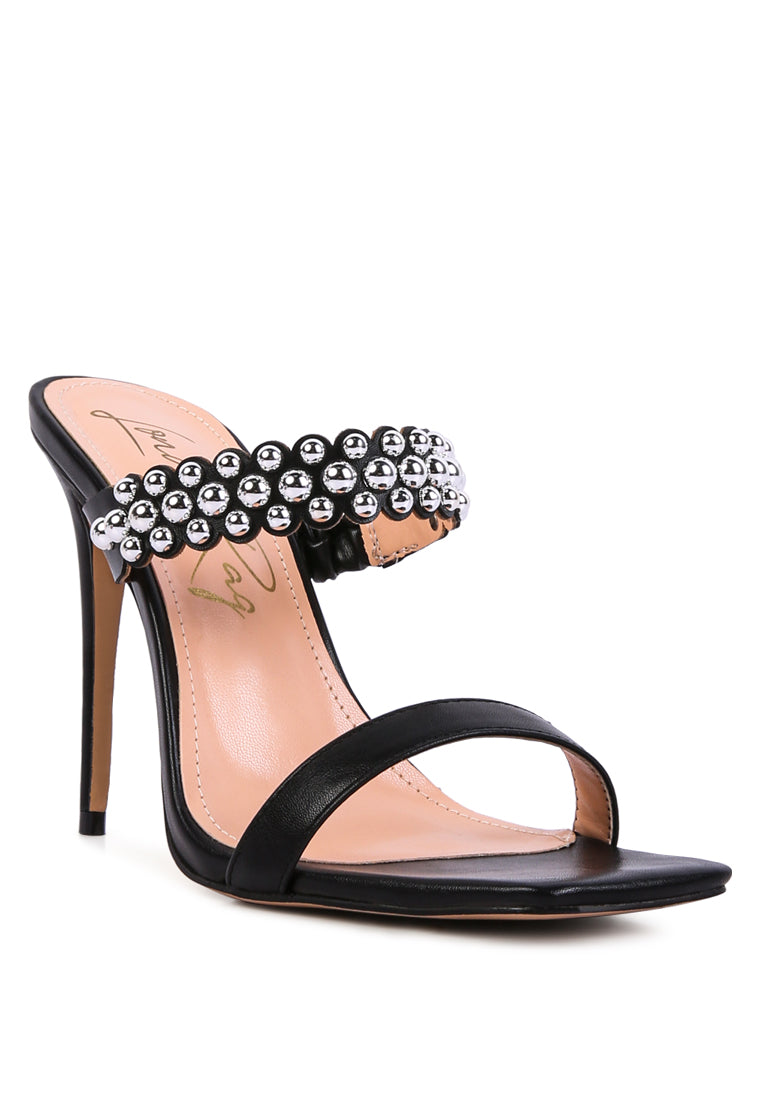 bandy stieletto heel metal stud sandals - Horizon Bliss