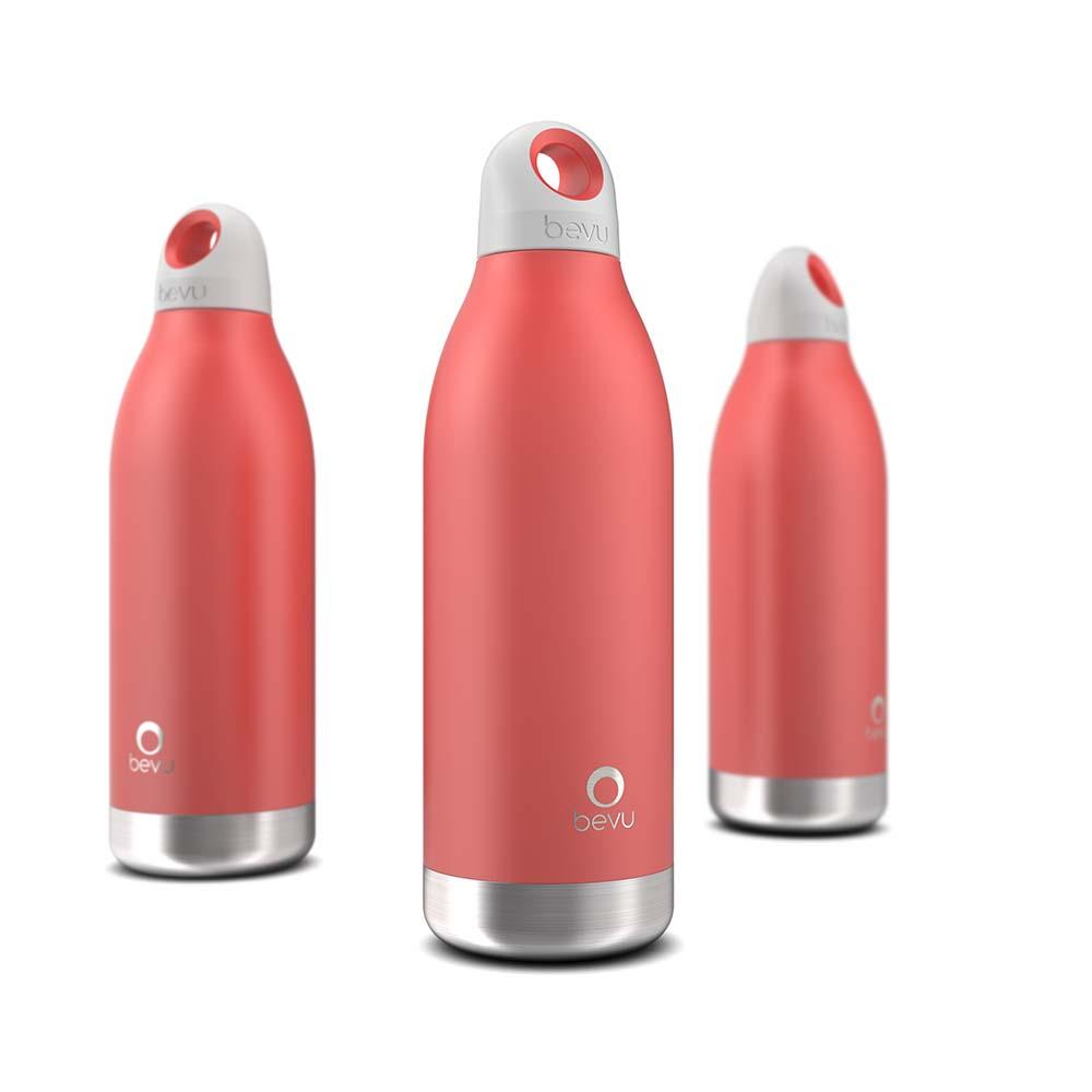 Bevu® DUO Insulated Bottle Coral.   550ml / 18oz