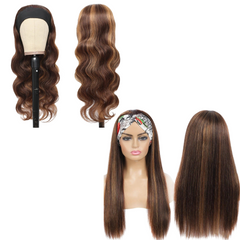 Piano Highlight Headband Body Wave Glueless Human Hair Wigs Virgin Hai - Horizon Bliss