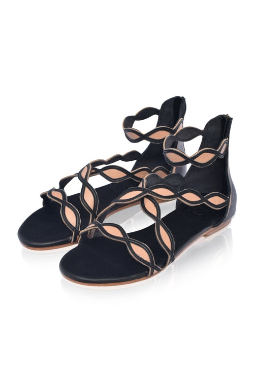 Blossom Leather Sandals - Horizon Bliss