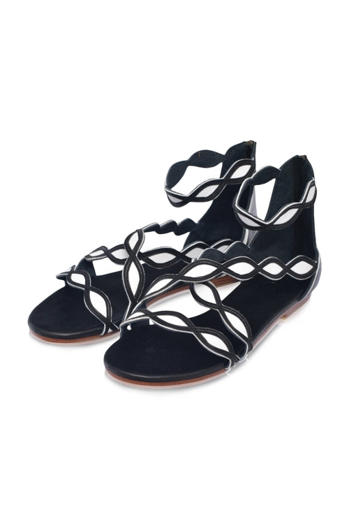 Blossom Leather Sandals - Horizon Bliss