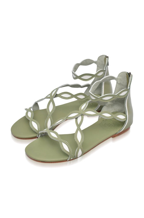 Blossom Leather Sandals - Horizon Bliss