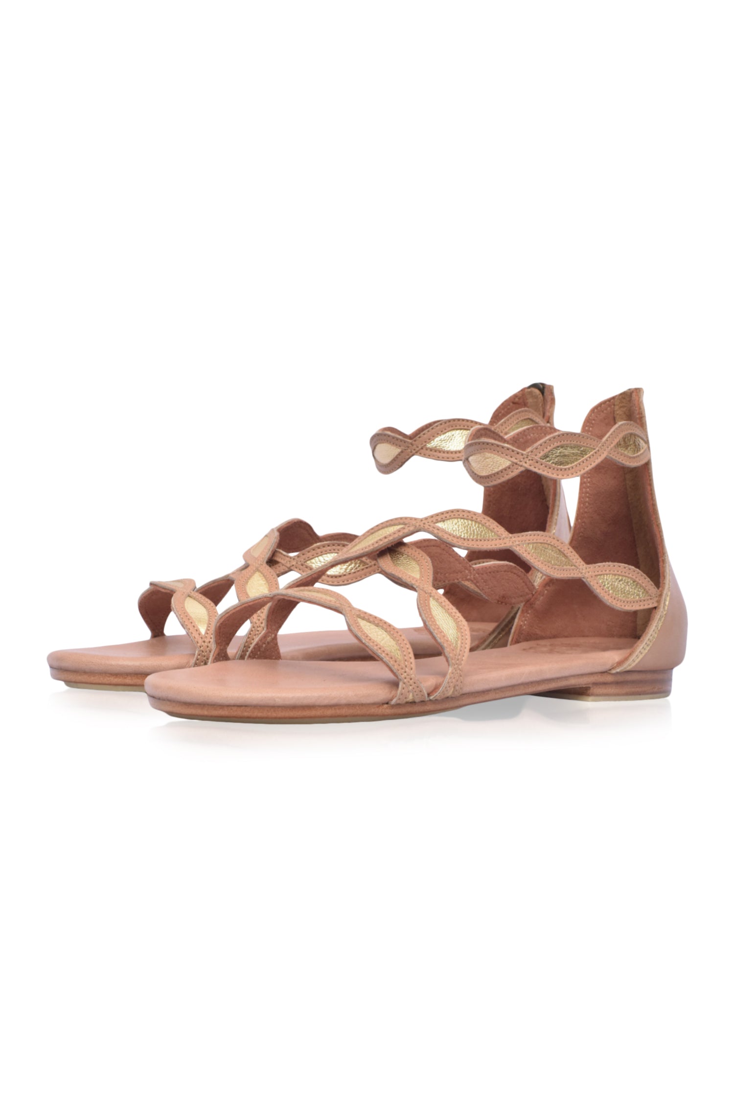 Blossom Leather Sandals - Horizon Bliss