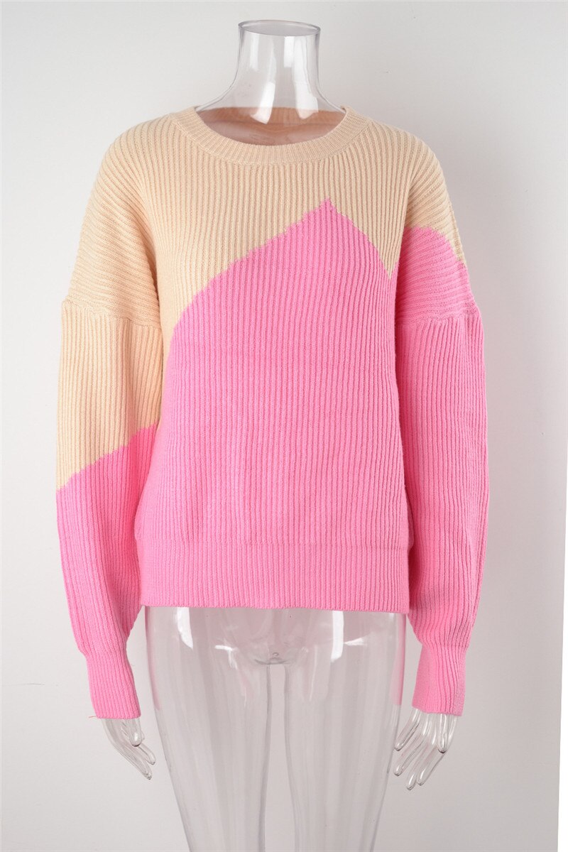 COLORBLOCK KNIT SWEATER - Horizon Bliss