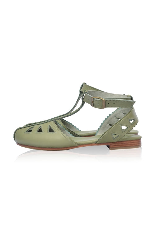 Bounty T-strap Leather Sandals - Horizon Bliss