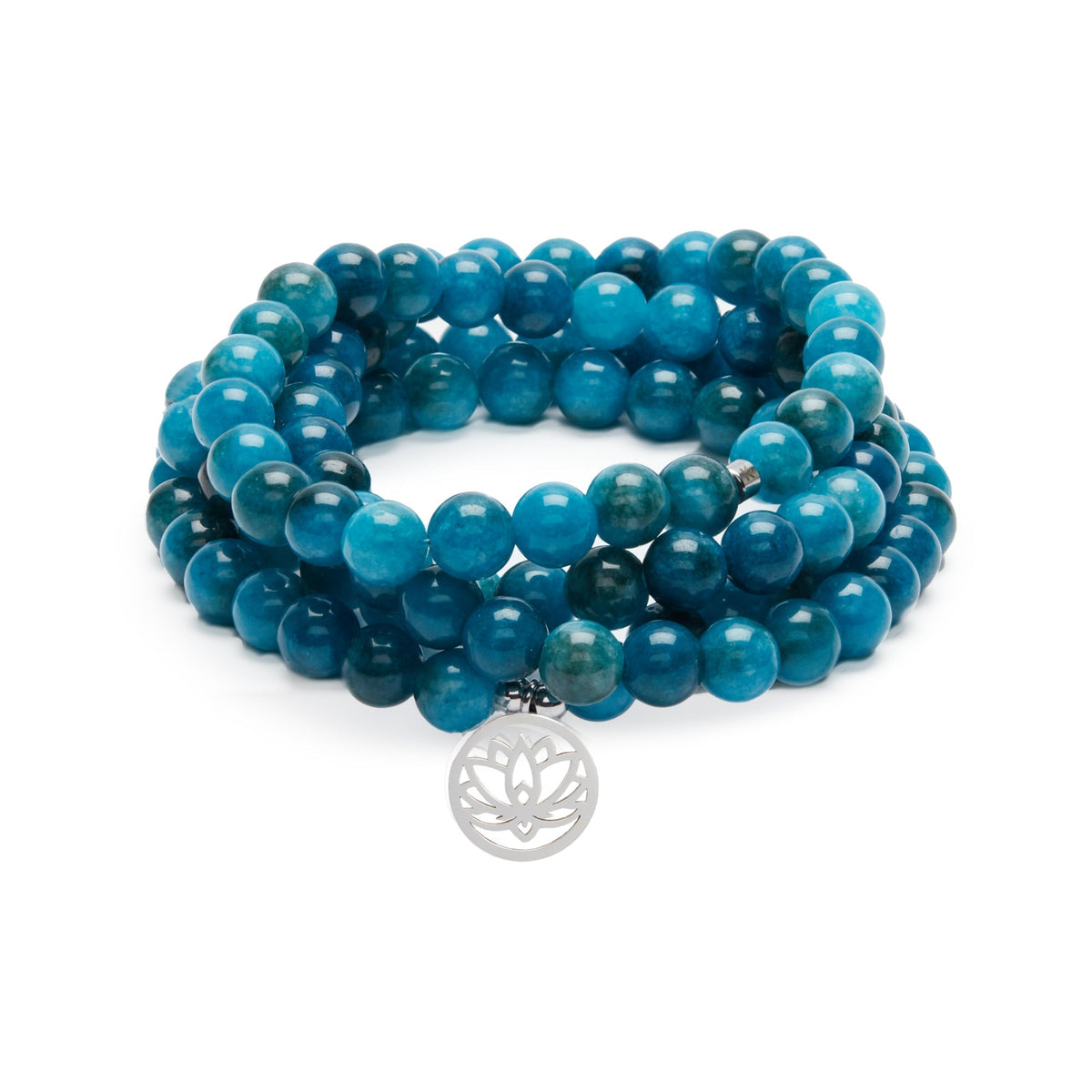 Bracelet Mala "Révélation" de 108 perles en Apatite - Horizon Bliss