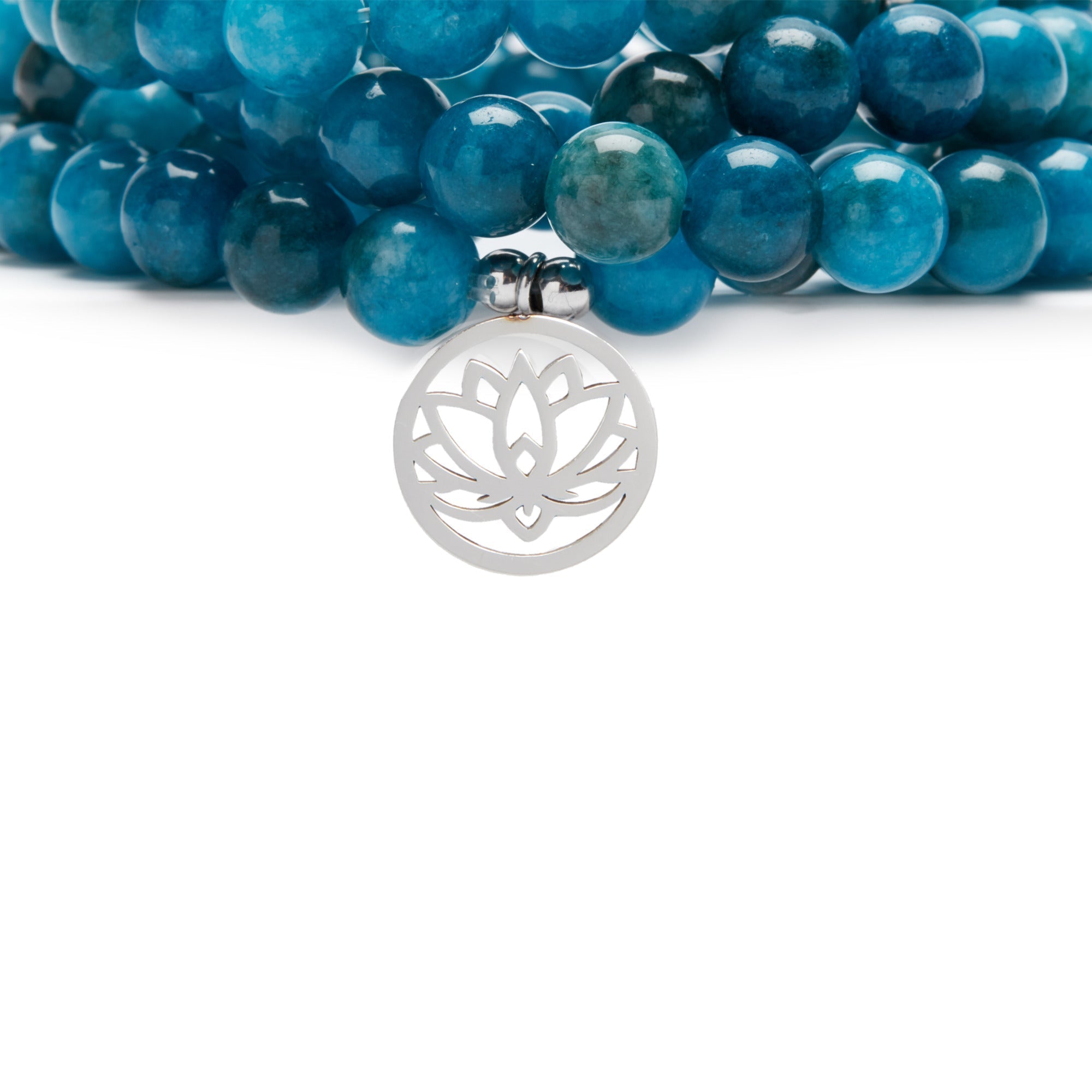 Bracelet Mala "Révélation" de 108 perles en Apatite - Horizon Bliss