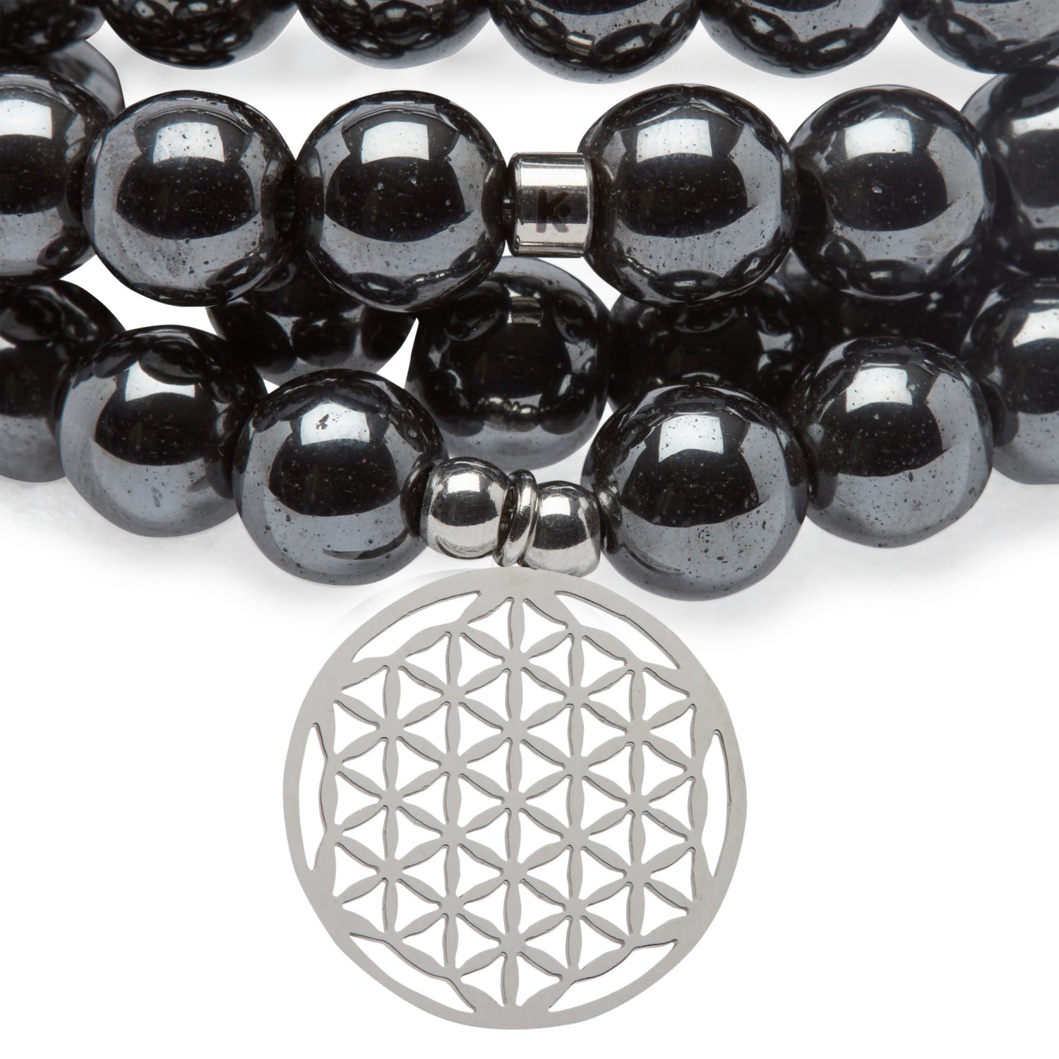 Bracelet Mala "Magnétisme" en Hématite - Horizon Bliss