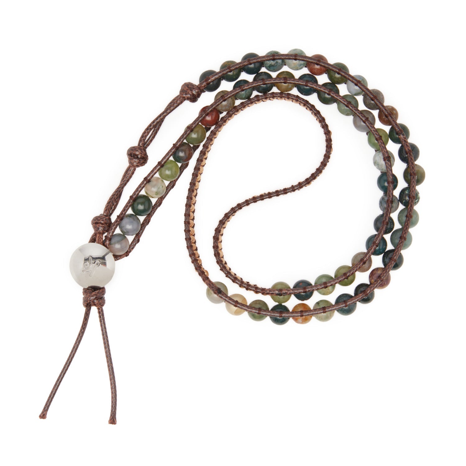 Bracelet Wrap "Energie Lumineuse" en Agate Indienne - Horizon Bliss