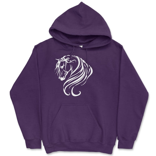 Breathless Arabian Horse Purple Hooded Sweatshirt