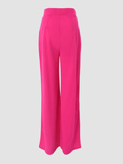 Button Decor High Waist Wide Leg Pants - Horizon Bliss