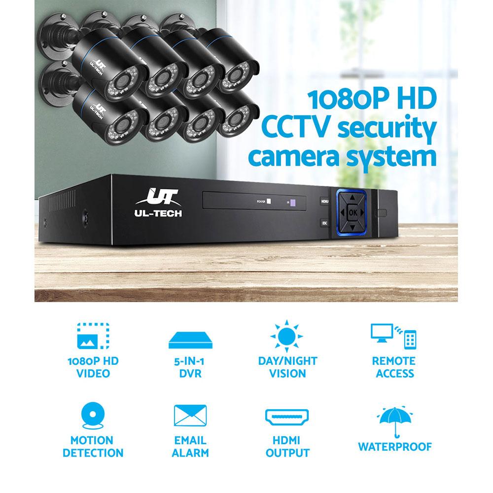 UL Tech 1080P 8 Channel HDMI CCTV Security Camera with 1TB Hard Drive - Horizon Bliss