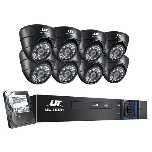 UL-tech CCTV 8 Dome Cameras Home Security System 8CH DVR 1080P 1TB IP - Horizon Bliss