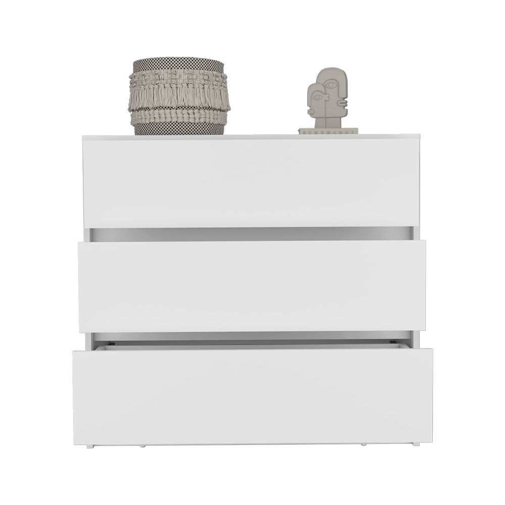 Dresser Maldus, Three Drawers, White Finish - Horizon Bliss