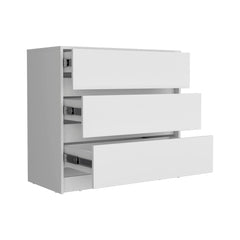 Dresser Maldus, Three Drawers, White Finish - Horizon Bliss