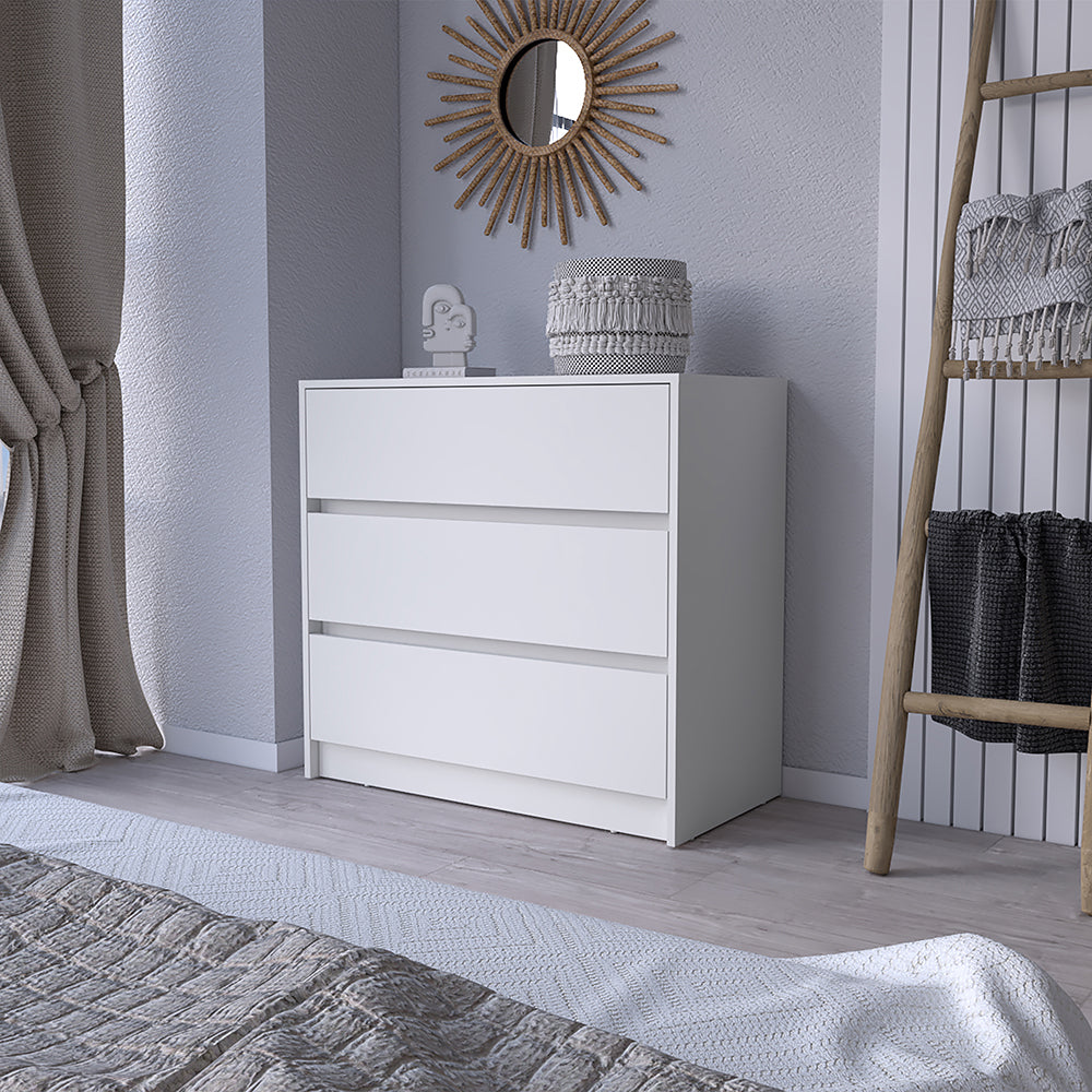 Dresser Maldus, Three Drawers, White Finish - Horizon Bliss